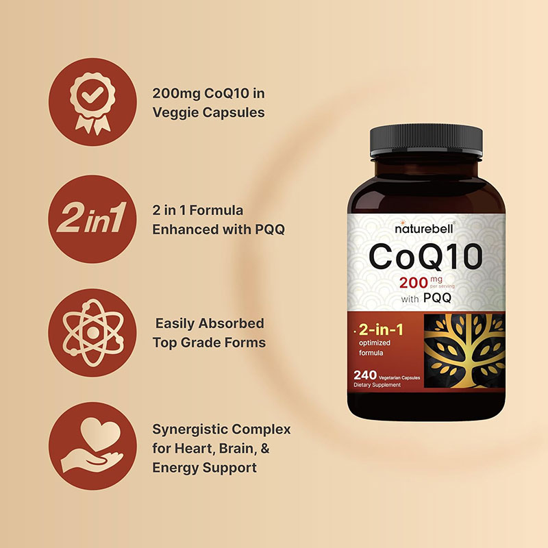 NatureBell CoQ10 200mg – 240 Veggie Capsules - Image 2
