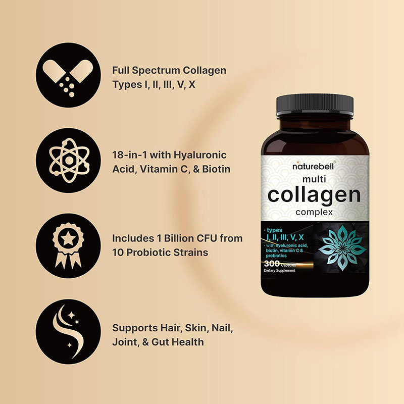 NatureBell Multi Collagen Complex – 300 Capsules - Image 2