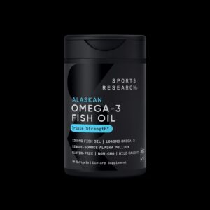 Sports Research Triple Strength Omega 3 Fish Oil 1250mg – 150 Softgels