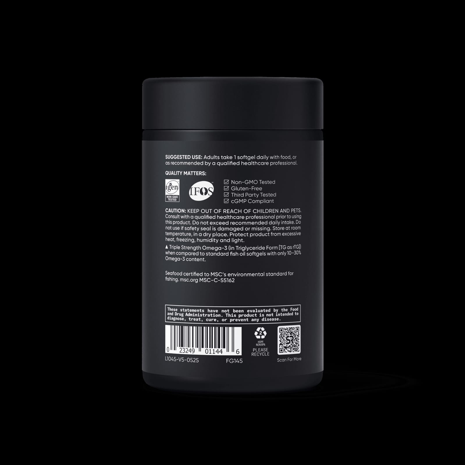 Sports Research Triple Strength Omega 3 Fish Oil 1250mg – 150 Softgels - Image 4