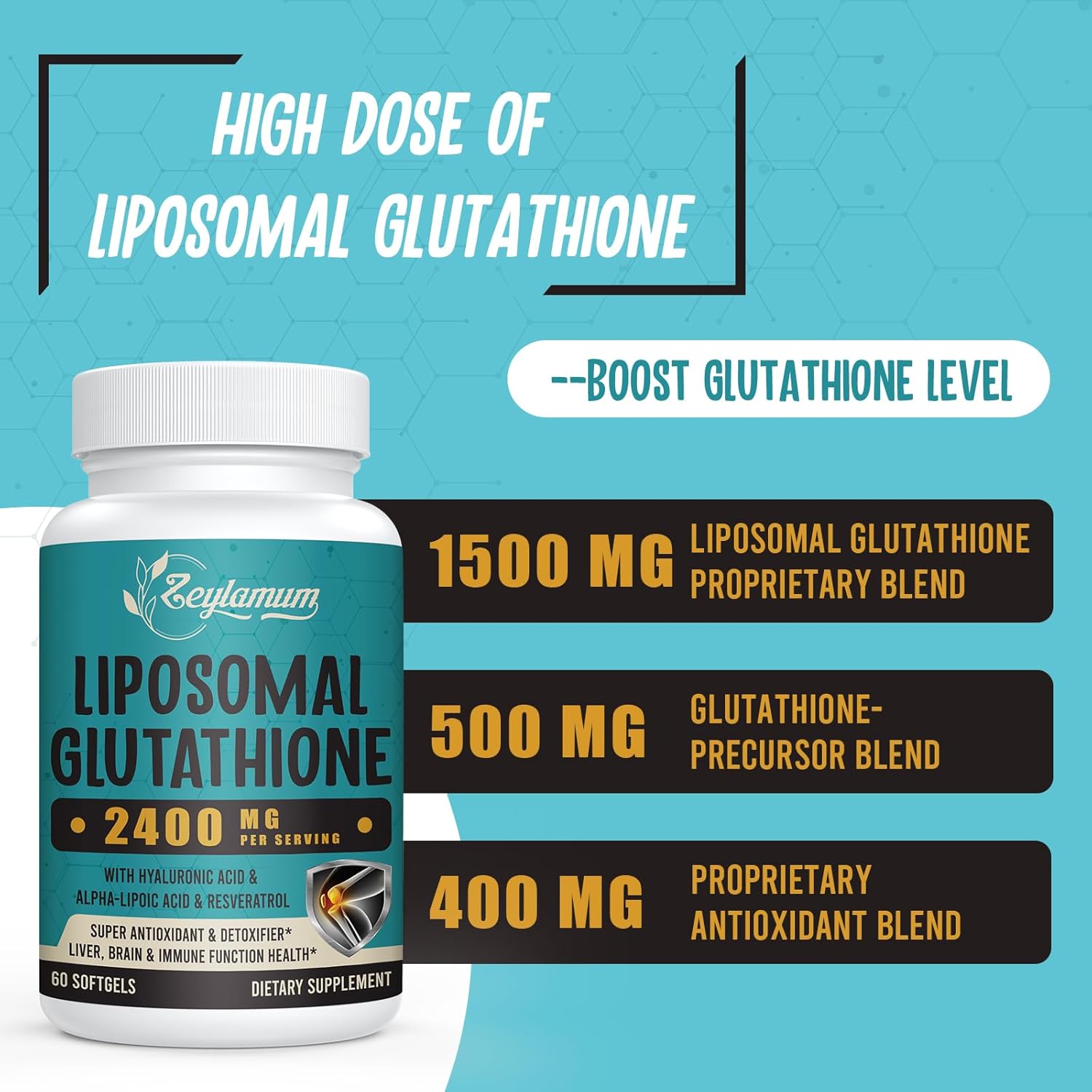 Zeylamum 2400 MG Liposomal Glutathione 60 – Softgels - Image 3