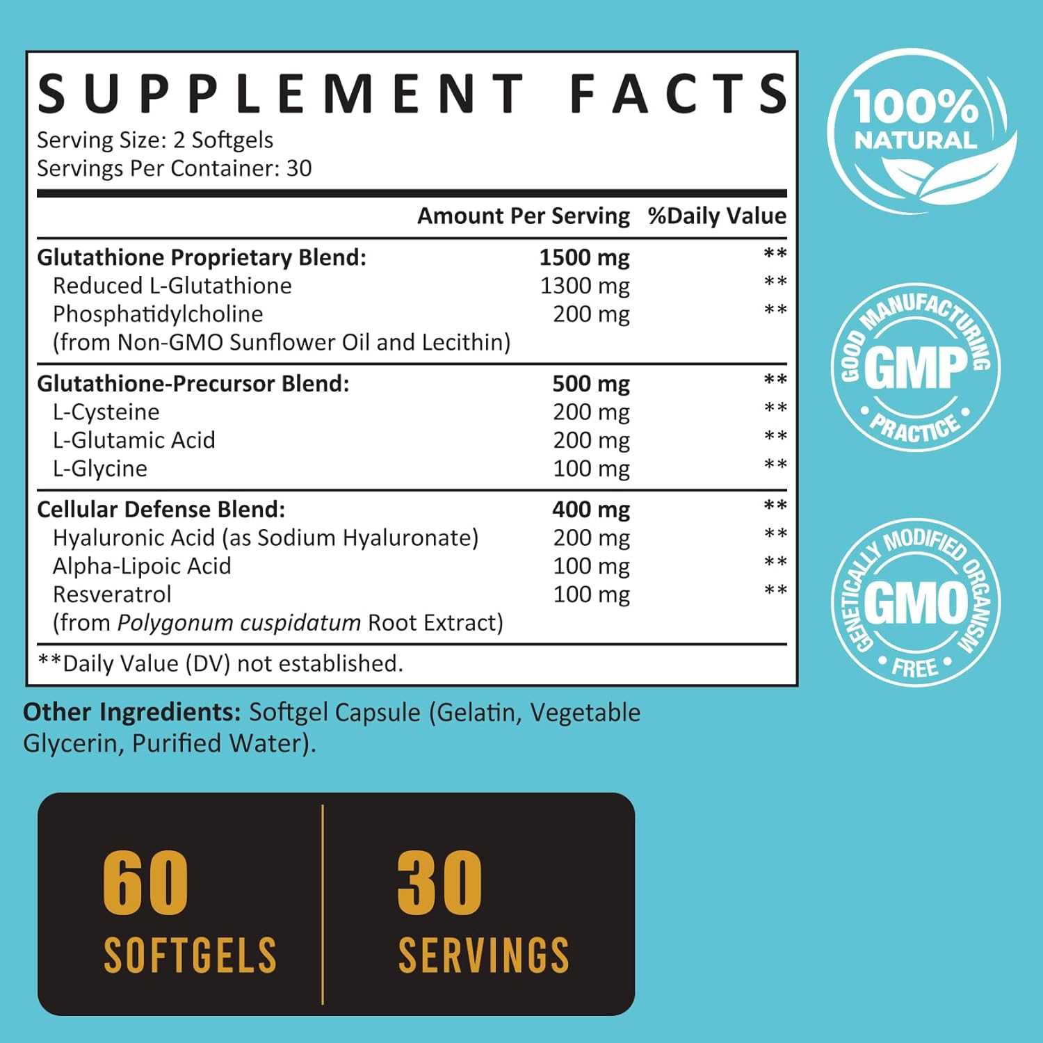 Zeylamum 2400 MG Liposomal Glutathione 60 – Softgels - Image 5