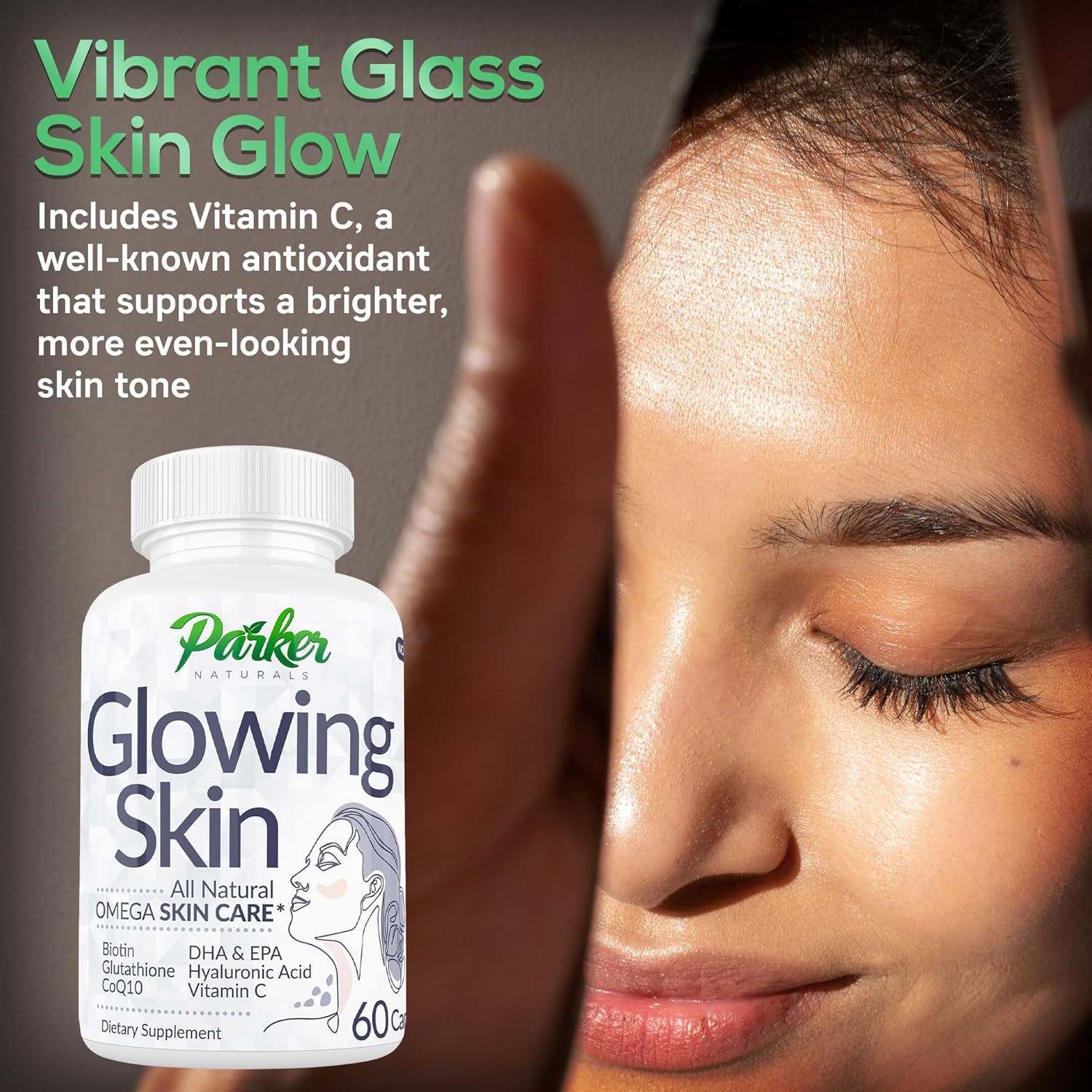 Parker Naturals Glowing Skin – 60 Capsules - Image 2