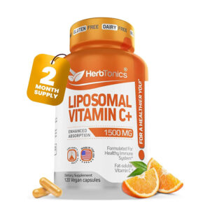 HerbTonics LIPOSOMAL VITAMIN C – 120 Vegetarian Capsules